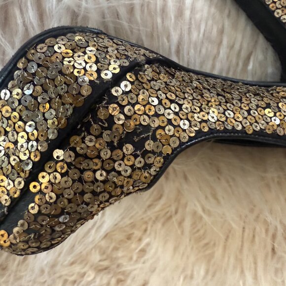 Vintage Alexander Mcqueen sequin platform shoes Size 36.5 - Picture 6 of 11